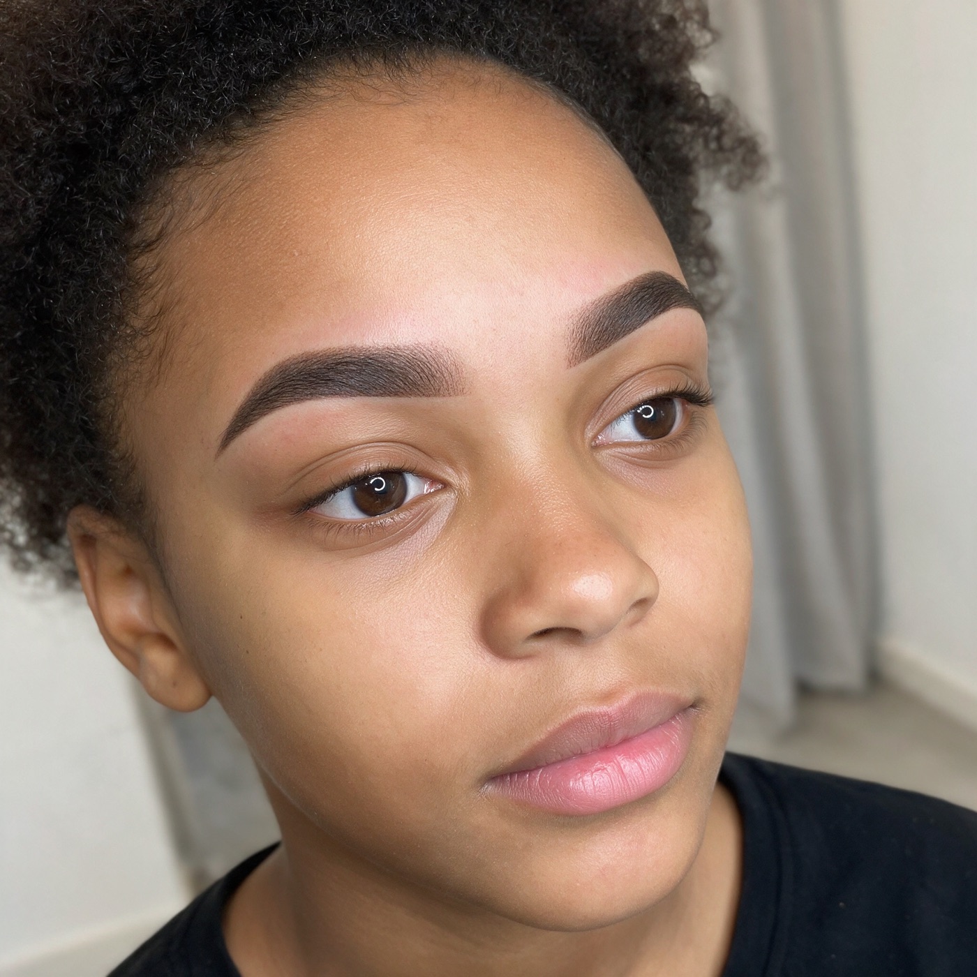 Volle, strak afgewerkte wenkbrauwen na een powderbrows behandeling