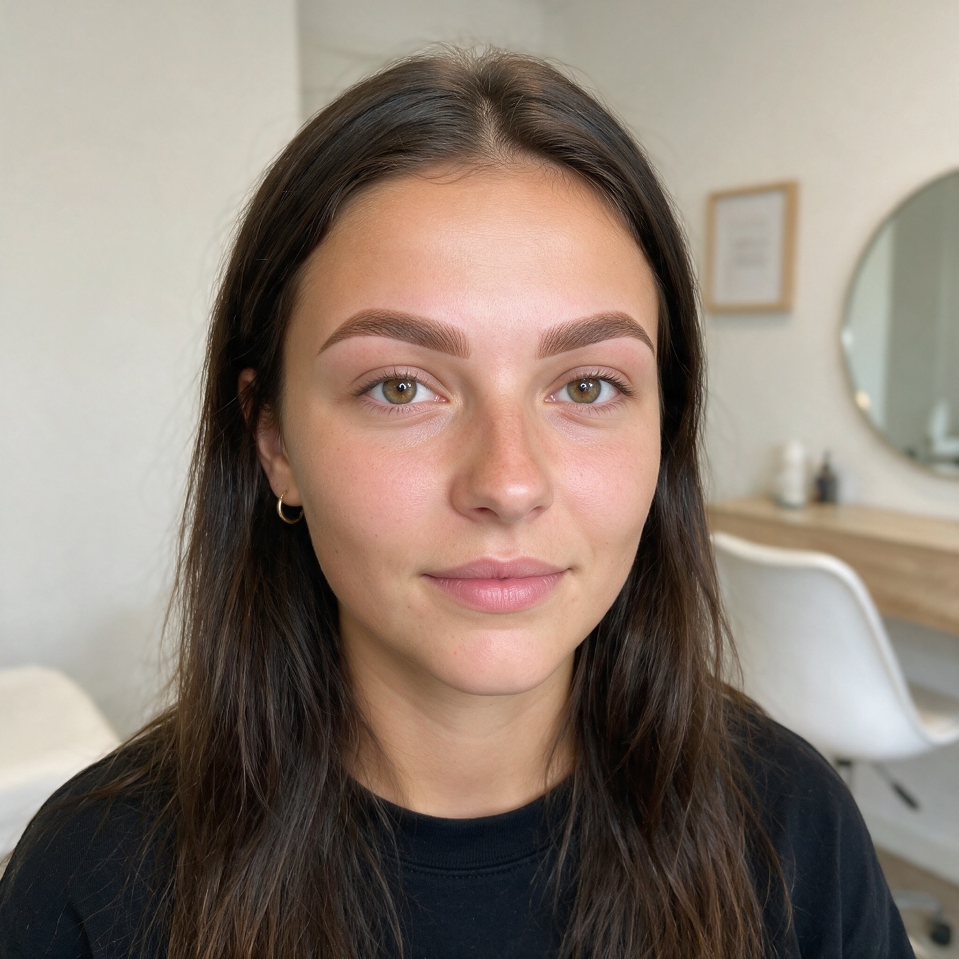 Natuurlijk ogende wenkbrauwen met fijne haartjes na een hair stroke behandeling